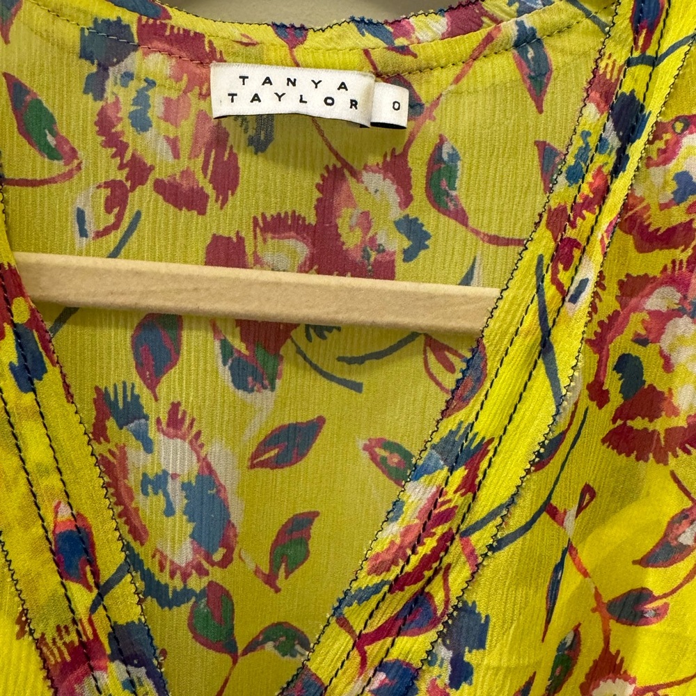 Tanya Taylor Women’s Dress Lemon Garden Print - Picture 6 of 6